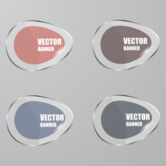 Vector infographic. banners set.Glass