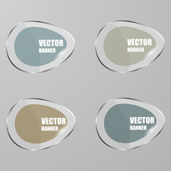 Vector infographic. banners set.Glass