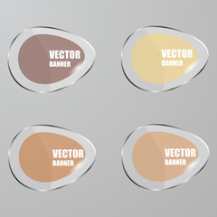 Vector infographic. banners set.Glass