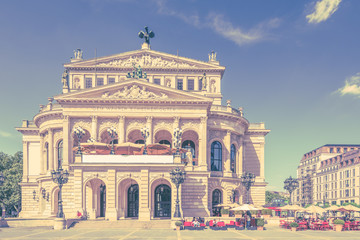 Obraz premium Alte Oper Frankfurt/Main, vintage Look