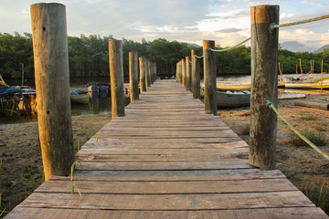 Wood bridge