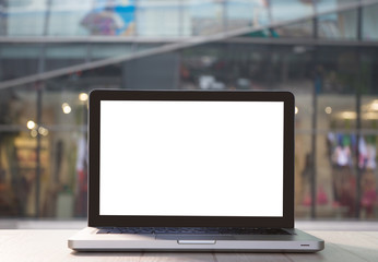Blank screen of laptop