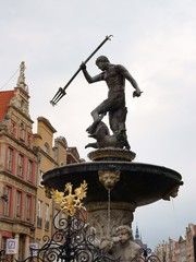 Obraz premium statue of pagan god of sea Neptune in Gdansk