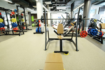 Fototapeta na wymiar Interior of a modern fitness hall