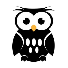Cute vector owl icon