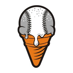 Baseball ice cream