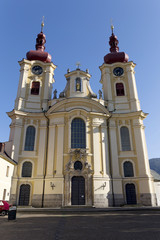 Fototapeta premium Baroque Basilica of the Visitation Virgin Mary, place of pilgrimage, Hejnice, Czech Republic