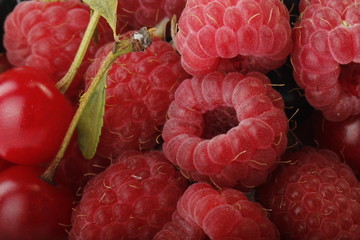 raspberry and cherry background