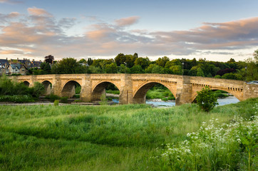Historic Bridge at Sunset