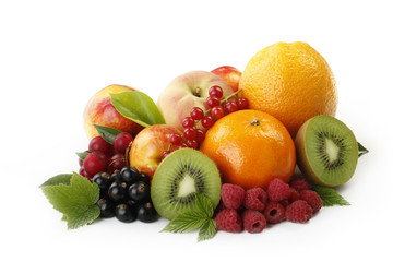 fruits and berries isolated