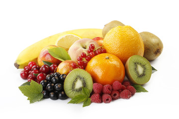 fruits and berries isolated