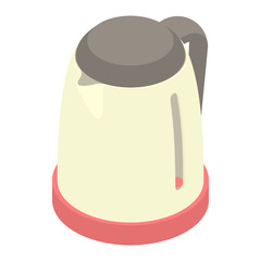 Plastic electric kettle icon in cartoon style on a white background vector illustration