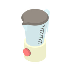 Kitchen blender machine icon in cartoon style on a white background vector illustration