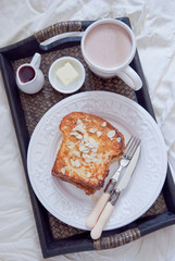 French Toast and a cup of cocoa