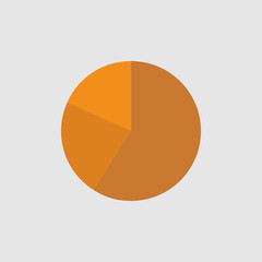 Business colorful graph _ Pie chart _ Business concept _ Orange graph vector illustration