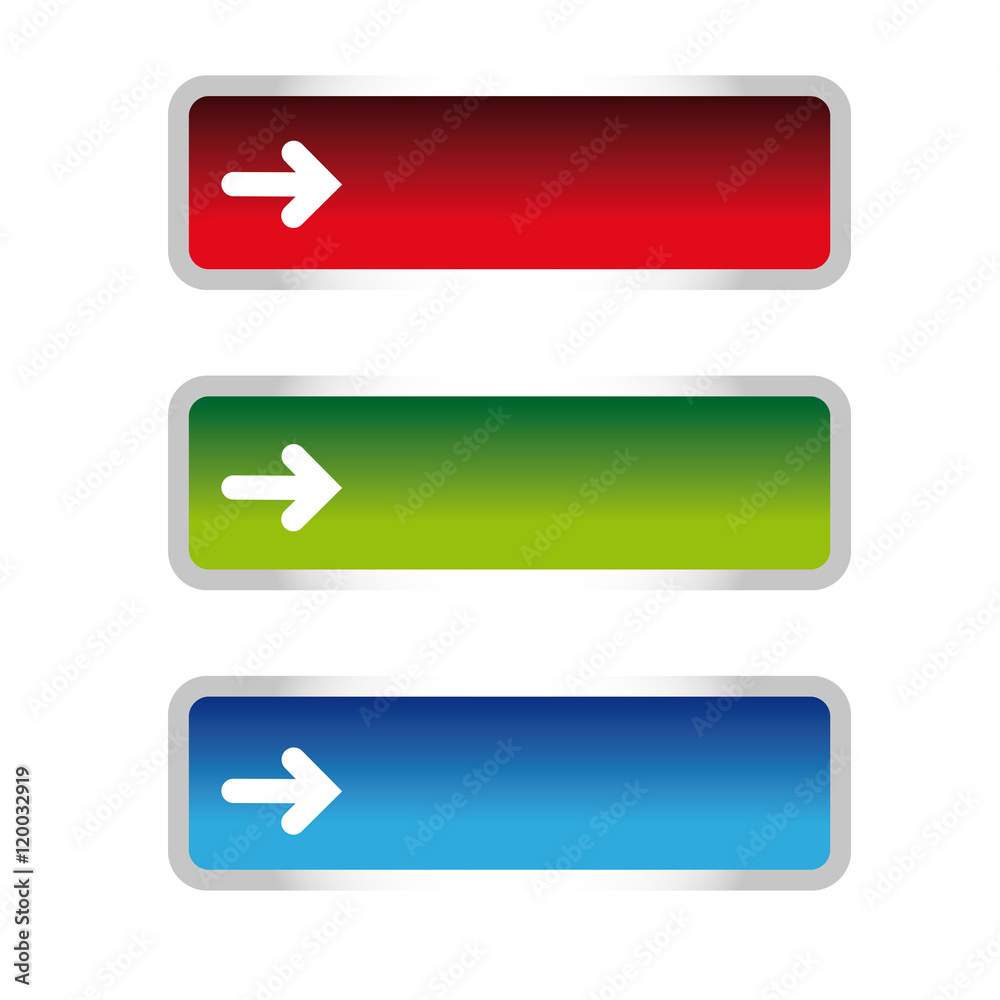 Poster empty vector button set