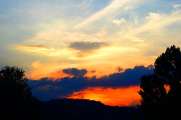 Amazing sunset from Bulgaria!  This pictute is taken in a beautiful city mountain named Kladnitsa.
