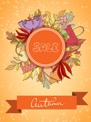 Obraz premium Autumn sales banner