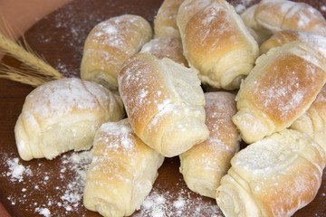 Some fresh bread on the table.