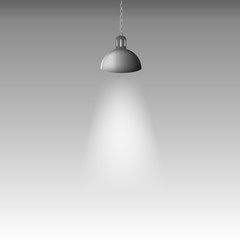 Black lamp on a background. vector illustration
