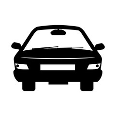 car automobile vehicle transportation auto front view vector illustration