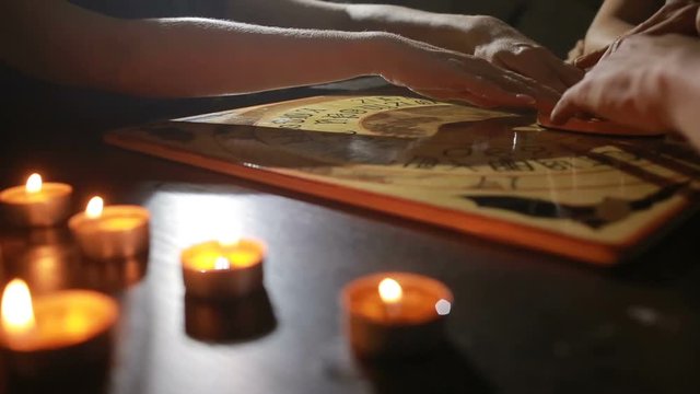 group of people at a spiritualistic. people call spirits
