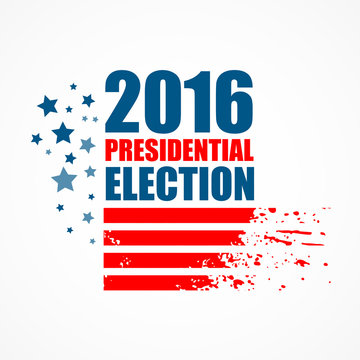 2016 USA presidential election poster. Vector illustration