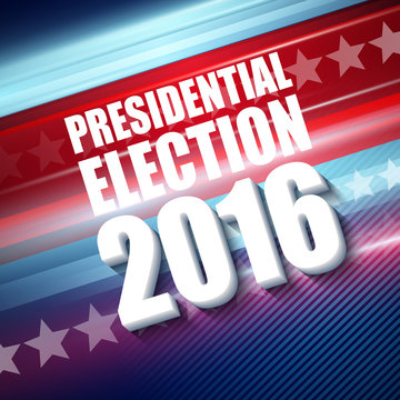 2016 USA presidential election poster. Vector illustration