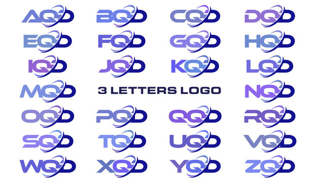 3 letters modern generic swoosh logo AQD, BQD, CQD, DQD, EQD, FQD, GQD, HQD, IQD, JQD, KQD, LQD, MQD, NQD, OQD, PQD, QQD, RQD, SQD, TQD, UQD, VQD, WQD, XQD, YQD, ZQD