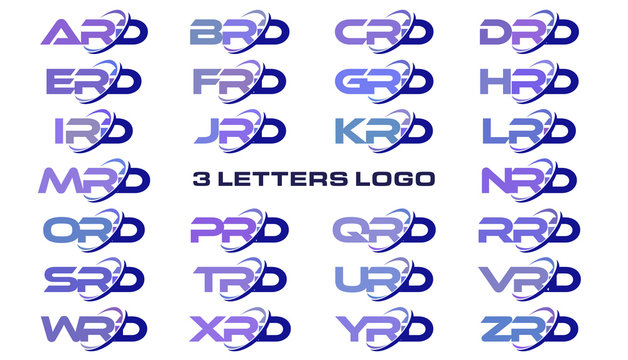 3 letters modern generic swoosh logo ARD, BRD, CRD, DRD, ERD, FRD, GRD, HRD, IRD, JRD, KRD, LRD, MRD, NRD, ORD, PRD, QRD, RRD, SRD, TRD, URD, VRD, WRD, XRD, YRD, ZRD