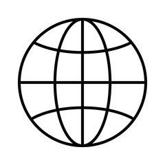 Fototapeta premium sphere global internet earth network connection vector illustration