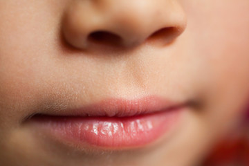 Naklejka premium Small child mouth