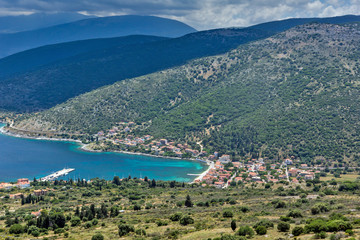 Fototapeta na wymiar Panoramic view of Agia Effimia town, Kefalonia, Ionian islands, Greece