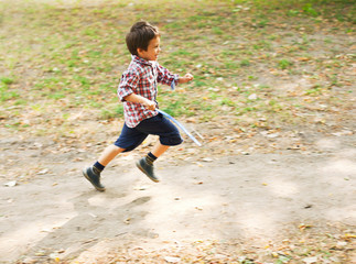 Running child