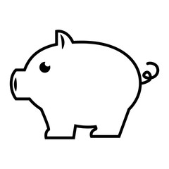 piggy pig bank money box  money saving vector illustration