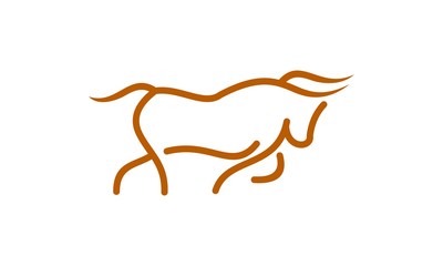 Obraz premium Line Bull Icon