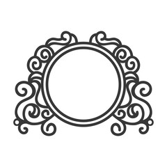victorian vintage elegant border frame ornament vector illustration