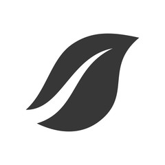 ecology green leaf plant natural sheet silhouette vector illustration