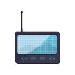 game portable control with digital screen. vector illustration
