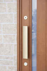 Obraz premium 住宅 設備 洗面室 洗面化粧台 クローズアップ ハンドシャワー付 タングステン光