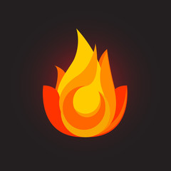 Fire icon vector. Flames illustration. Hot sale concept.