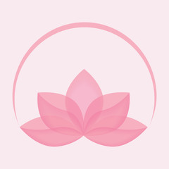Lotus flower icon vector. Beauty logo concept. Yoga symbol illustration. EPS10 with transparency.