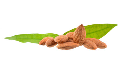 Almonds isolated on white