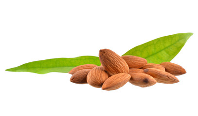 Almonds isolated on white