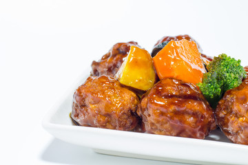 Chinese sweet sour meatballs