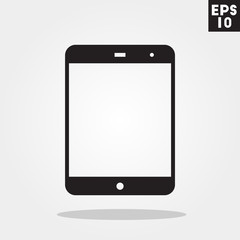 Computer tab icon in trendy flat style isolated on grey background. Computer tab symbol for your design, logo, UI. Vector illustration, EPS10.