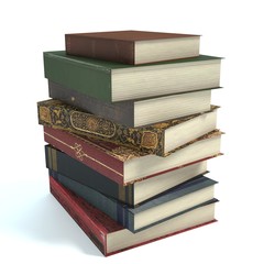 3d illustration of a stack of books