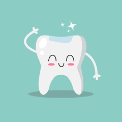 Cute and funny tooth