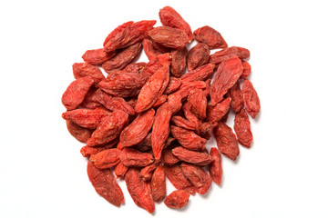 Goji berries isolated on white