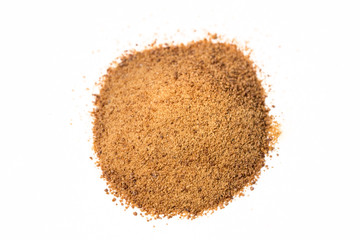  Coconut sugar isolated on white